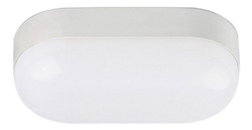 Luminária Led 8w Arandela Oval Branco Frio Uso Externo Cor Branco-frio 127V/220V