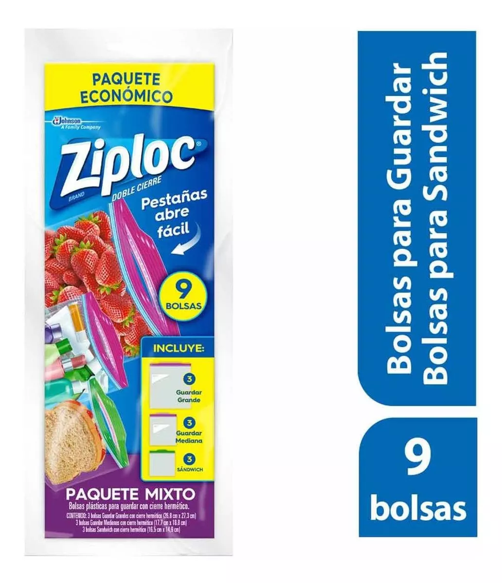 Tercera imagen para búsqueda de bolsas ziploc tamaños