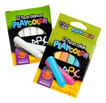 Comprar Tizas Blancas  + Tizas De Colores Playcolor X24