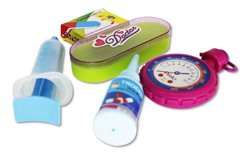 Imagem 5 de 7 de Brinquedo Kit Medico Infantil 6pç Seringa Caixa De Remedio