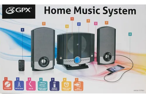 Sistema De Música Doméstico Gpx Hm3817dtbk Con Control Remot