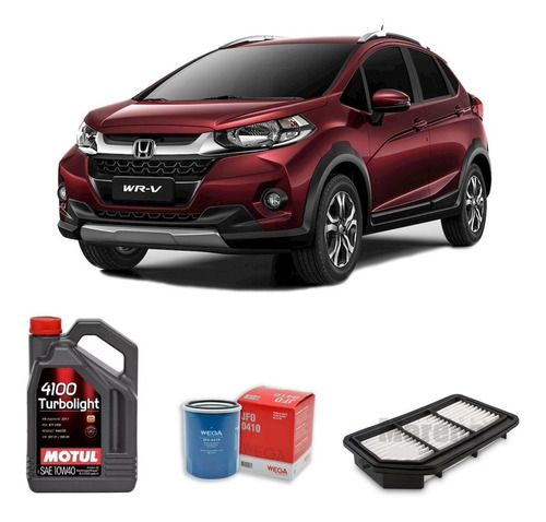 Kit De Filtros Honda Wrv Aceite Motul 10w40 X4 Lubri Franco