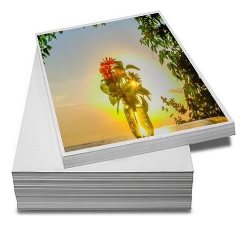 Papel Fotográfico Matte 180g Fosco À Prova D´água 80 Folhas Cor Branco