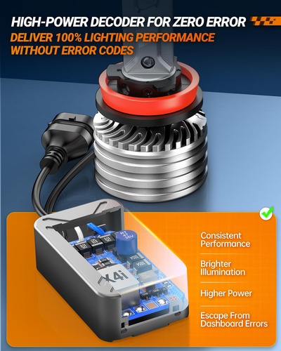 Bombillas Antiniebla Sealight X4i H11/h8/h9, 55 000 Lm, Supe