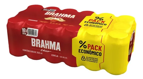 comprar Cerveja Brahma Lata 350ml 18 Unidades