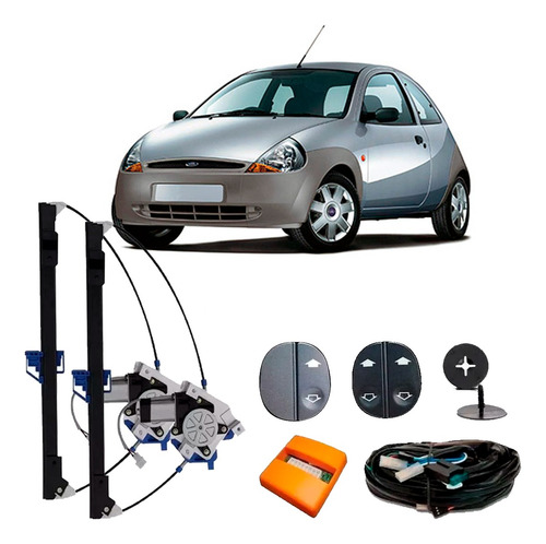 Kit Vidro Elétrico Ford Ka 2001 Até 2007 E Trava Fk2 Tragial