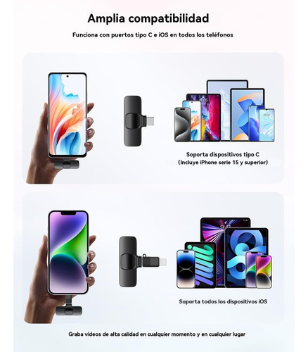 Paquete De 2 Micrófonos Inalámbricos De Solapa