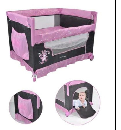 Corral Tipo Colecho Para Bebe. Con Toldillo, Movil Y Organiz