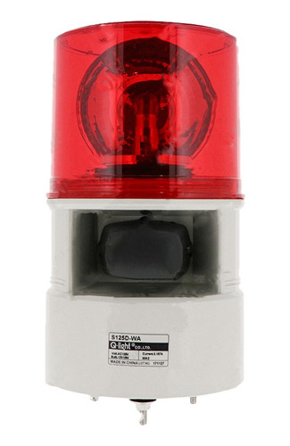 Torreta Giratoria Roja Con Sonido 120v Qlight S125d-wa-120-r