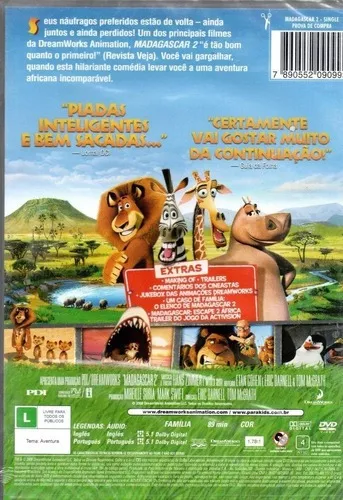 Dvd Madagascar 2 - Filme Desenho