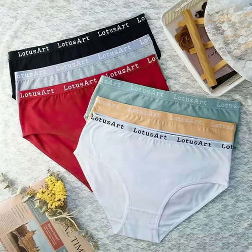 3 Pcs Ropa Interior De Algodón Para Mujer En Tallas Grandes