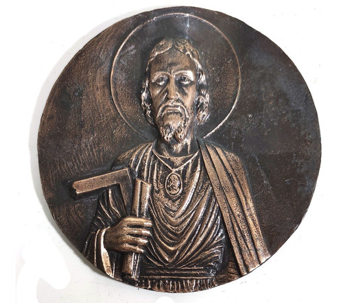 São José Operário - Medalhão Em Bronze