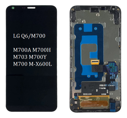 Sjp- Tela Lcd Sensível Ao Toque + Moldura Para LG Q6 / M700