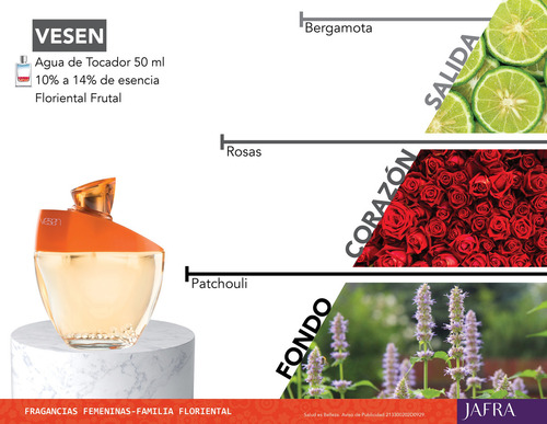 Vesen Naranja Jafra Para Mujer 50 Ml 100% Original