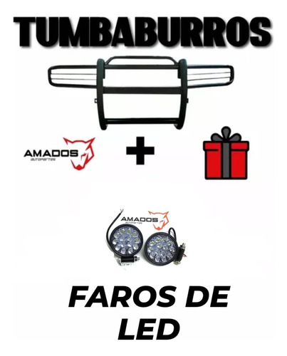 Tumbaburros Tornado Van 2020 2023 Negro Frontal + Faros Led