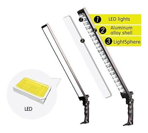 Kit Iluminacion Led Luz Ajustable Soporte Tripode Video