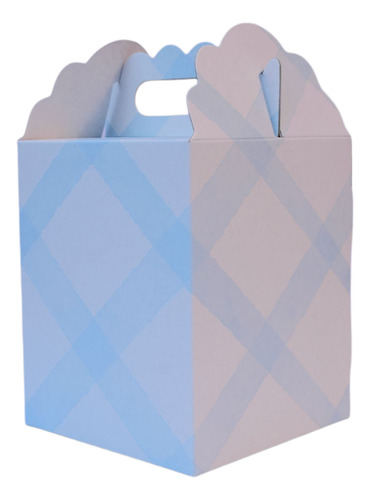 Cajita Cubo/tiendita Pastel-candy Bar-souvenirs-9*9*11-x 50 Celeste Cuadrille