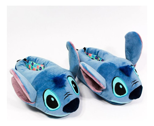 Pantufa 3d Stitch Solado De Borracha - Envio Imediato