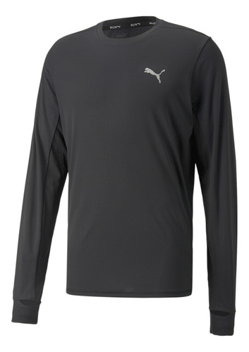 Playera Puma Run Favorite Ls Negra Hombre