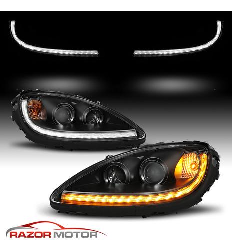 Par Faro Negro Led Drl Chevrolet Corvette Z06 2012 7.0l