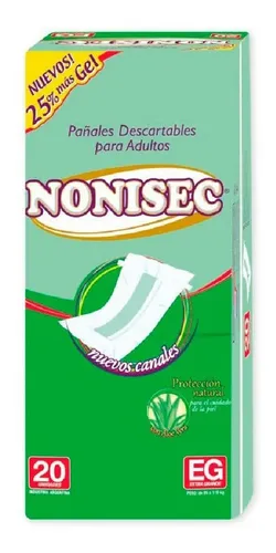 comprar Pañales Para Adulto Nonisec Recto Clasico Talle Xg X 20 U