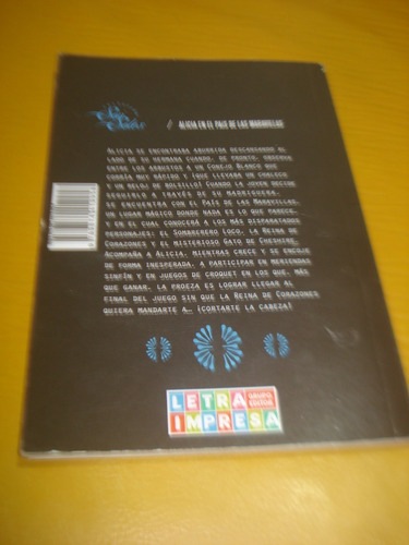 Alicia En El País De Las Maravillas:letra Impresa 2020 Impec