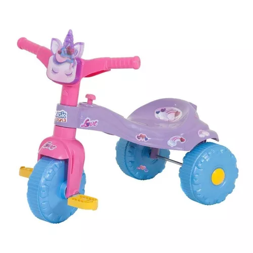 Triciclo Motoca Infantil Unilove Unicórnio Motinha Com Luz