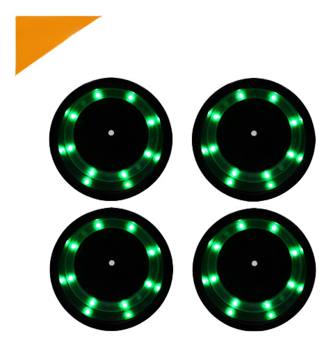 4pcs Led Taza Negro Verde Bebida Titular Marina Barco Coche 