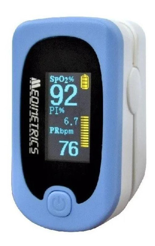 Oxímetro de pulso para dedo Medimetrics FS20A blanco/azul