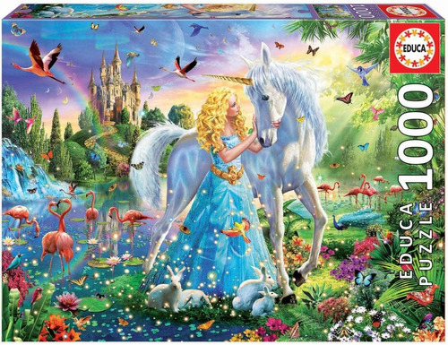 17654 Princesa Y Unicornio Rompecabezas 1000 Piezas Educa