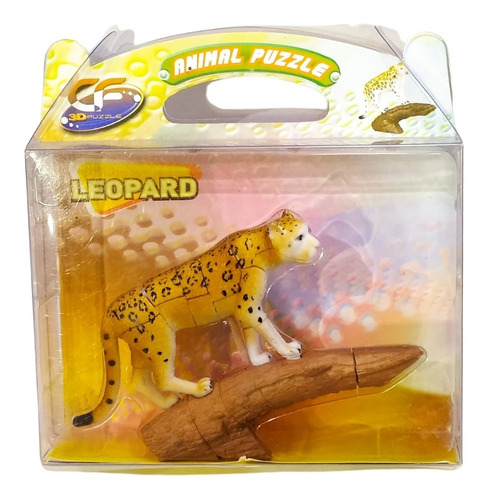 Imagen 1 de 5 de Rompecabezas 3d Puzzle Animales Leopardo Armar La Plata Myuj