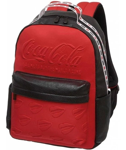 Mochila Costas Grande Coca Cola Bags Neo - Pacific Cor Vermelho Desenho do tecido vermelha neo