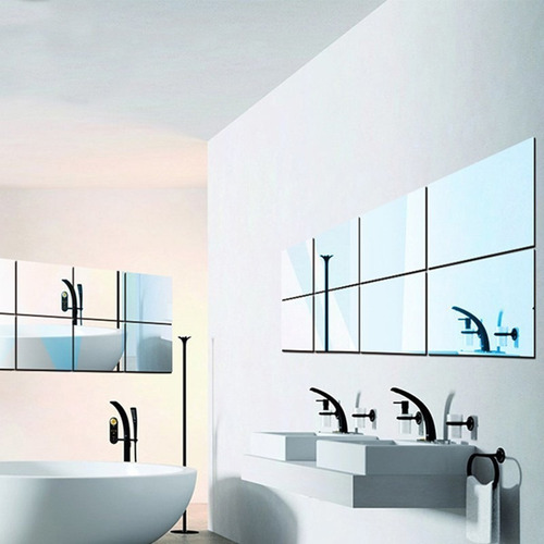Pegatinas Reflectantes Pared Con Espejo Falso Para Decora