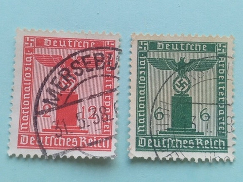 Alemania Reich 1938 2 Estampillas Servicio Usadas Yv 109,111