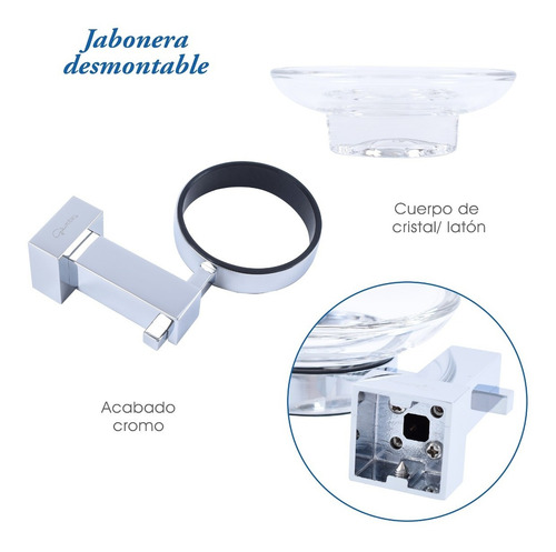 Jabonera De Crystal Con Base, Marca Gravita, Ab 1915.5a 57