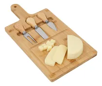 Comprar Pack 14set Tabla De Bambú Para Quesos Con Agarradera