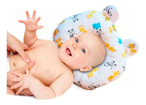 Travesseiro Anatômico Almofada Infantil P/ Bebê Baby Safari