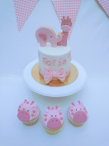 Torta Baby Shower Minitortas Cupcakes Cookies Candy Bar