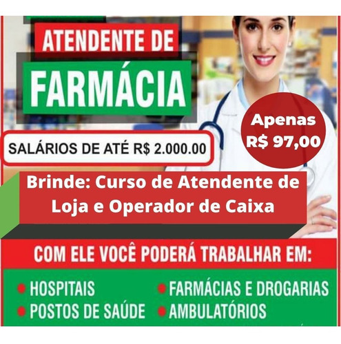 Imagem 1 de 2 de Curso Atendente De Farmácia