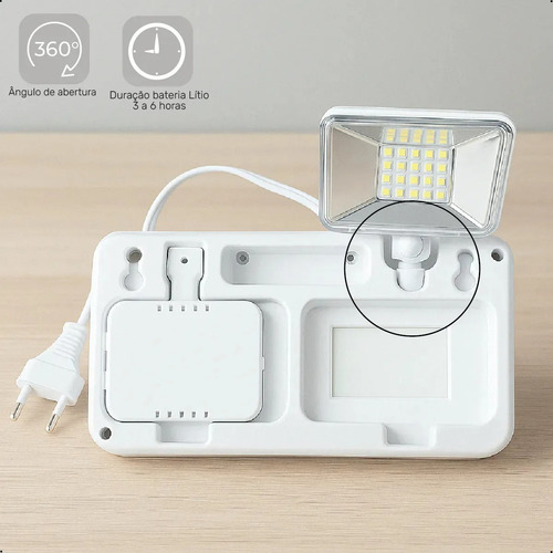 Lámpara De Emergencia Recargable Encendido Automático 80 Led