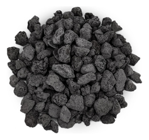 Lava Rock Piedra Volcánica 5-8 Cm Para Asador 10 Kg Negro