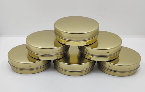 Latas Pastilleras De 7,5cm X 2.5cm. Pack X 20unidades Dorada