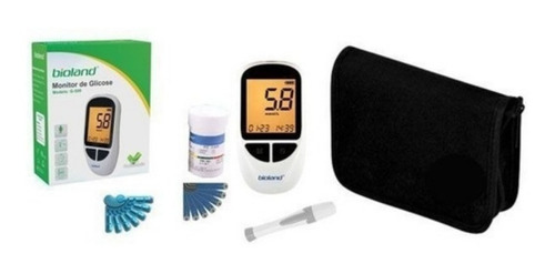 Imagem 1 de 2 de Medidor De Glicose + 25 Fitas E 25 Lancetas Recarregável
