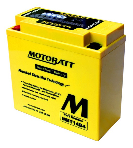 Bateria Motobatt Quadflex 12v 13 Ah Mbt14b4 Yt14b-bs Yt14b-4