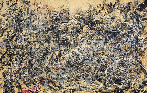 Bastidor De Pintura J. Pollock Impreso En Canvas 110x70 Cm