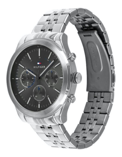 Reloj Tommy Hilfiger Hombre Ashton Plateado 1791737 Acero Color del fondo Gris oscuro