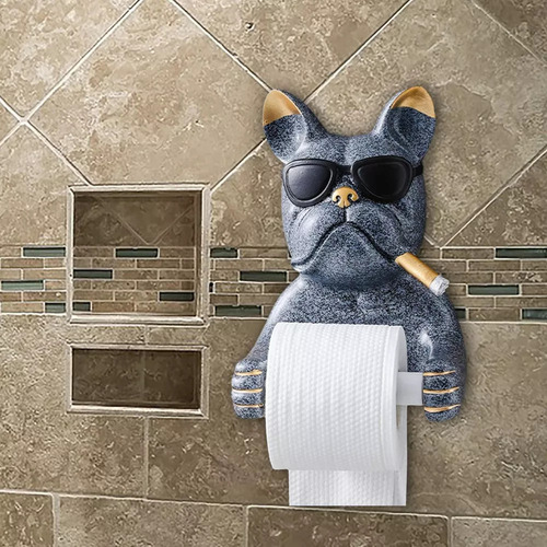 Suporte De Papel Higiênico Para Escultura De Cachorro De 2 P
