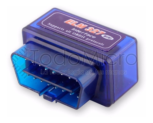 Imagen 1 de 10 de Scanner Automotriz Multimarca Elm327 Obd2 V2.1 Bluetooth Ecu