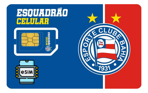 E-sim Chip Virtual Esquadrão Chip Tim Do Bahia 5g/ 4g