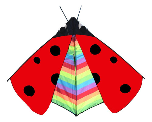 Triangle Ladybug Kite Fly Kite Easy Control Delta Kite Para
